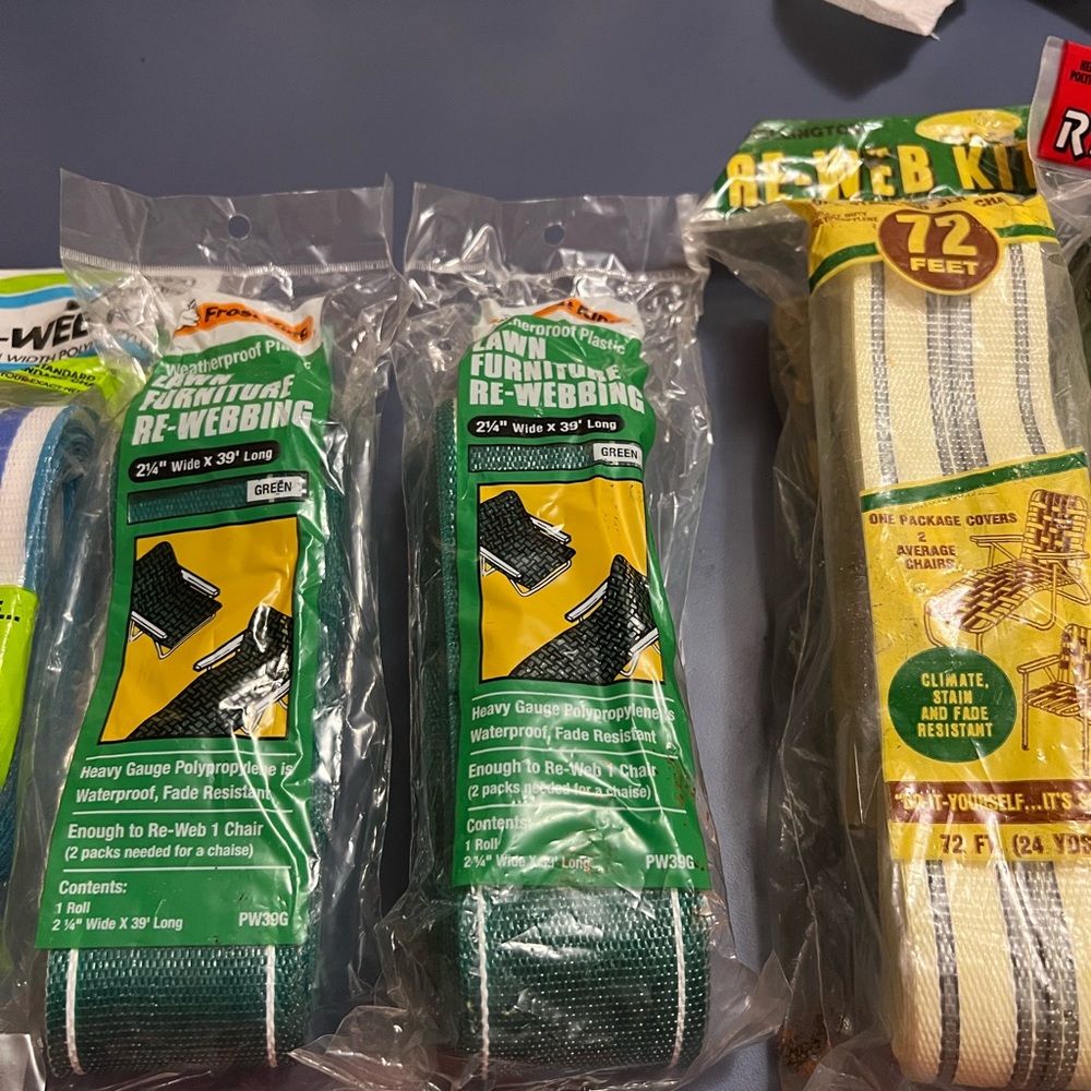 NWT Arden Paradise, Wellington, Frost king Re Webbing Kits/and Screws - Picture 6 of 9